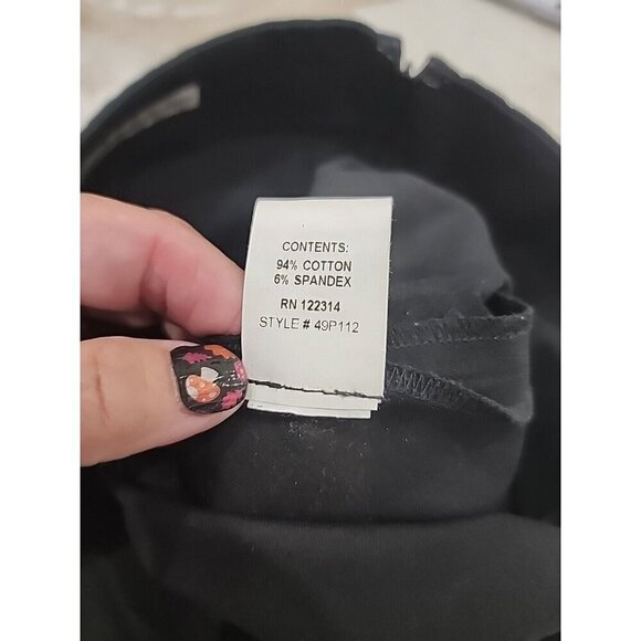 Peace of Cloth Pants Mid-rise Straight Leg Black Made In USA Women's 8 - Picture 8 of 8